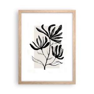 Poster in light oak frame - Sketch for a Herbarium - 30x40 cm