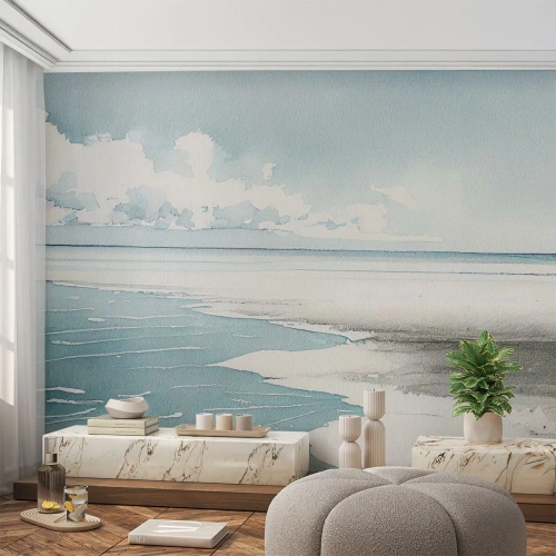 Self-Adhesive Photo Wallpaper Deluxe Sticker - Gentle Tide - Coast, Beach, Composure - 200x140 cm