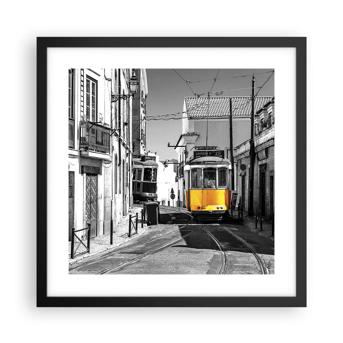 Poster in black frame - Spirit of Lisbon - 40x40 cm