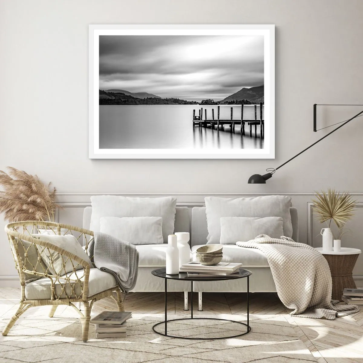 Poster in white frmae - Tranquility and Power - 100x70 cm