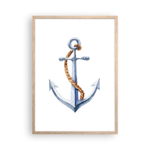 Poster in light oak frame - Ahoy Adventure! - 50x70 cm