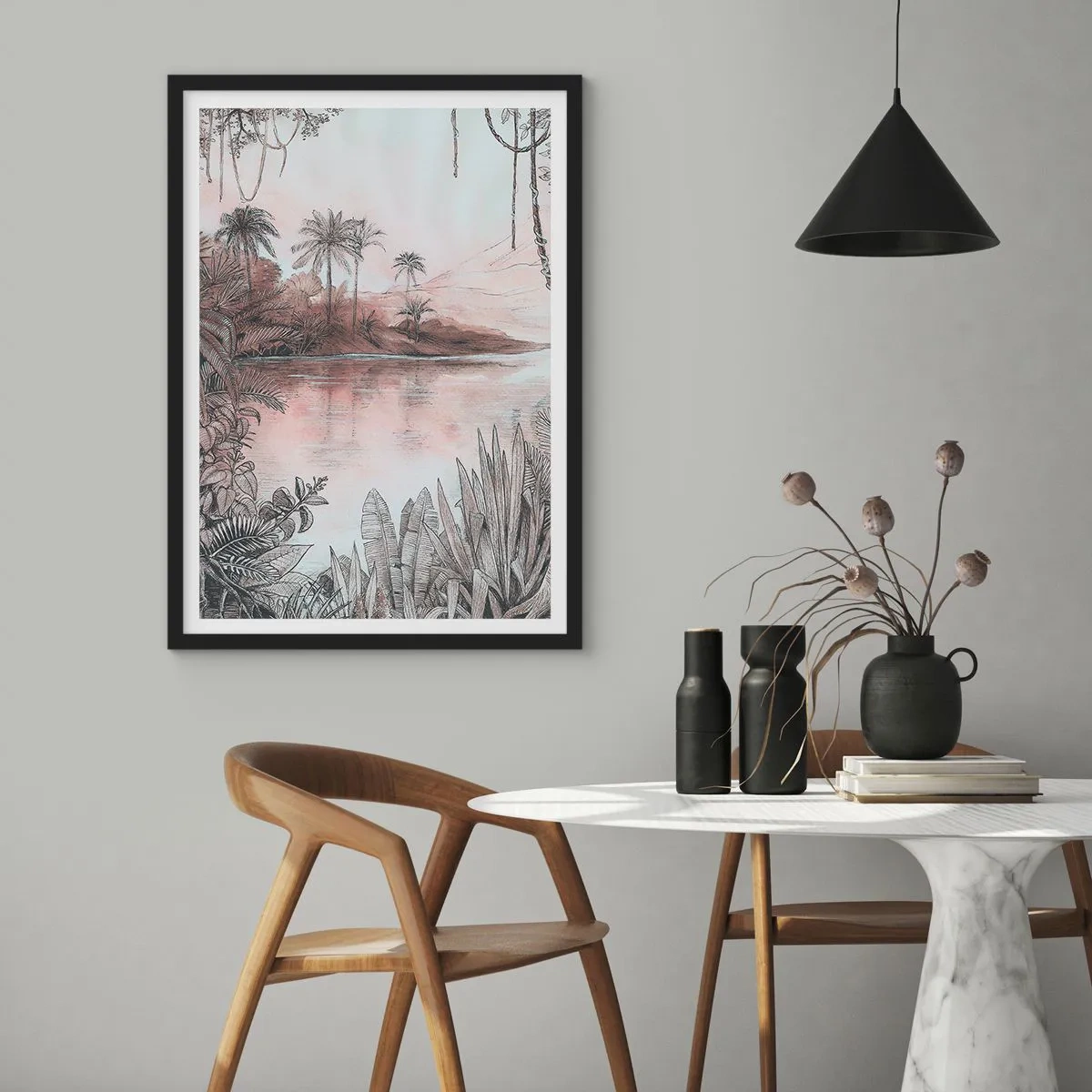 Poster in black frame - Diary of a 19th Century Explorer - 40x50 cm