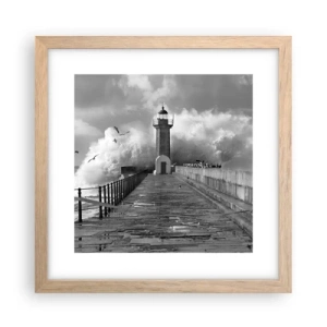 Poster in light oak frame - Fearless - 30x30 cm