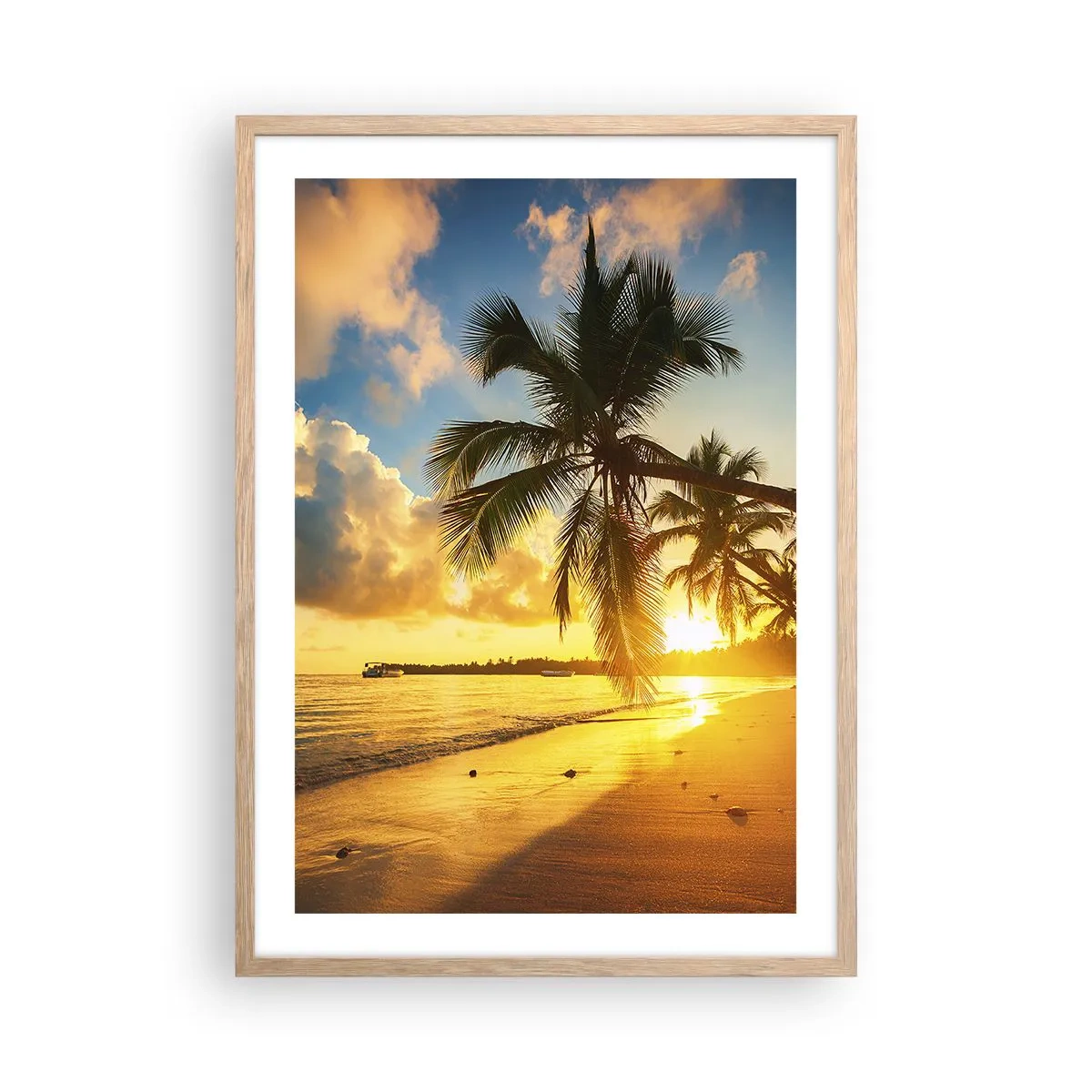 Poster in light oak frame - Caribbean Dream - 50x70 cm