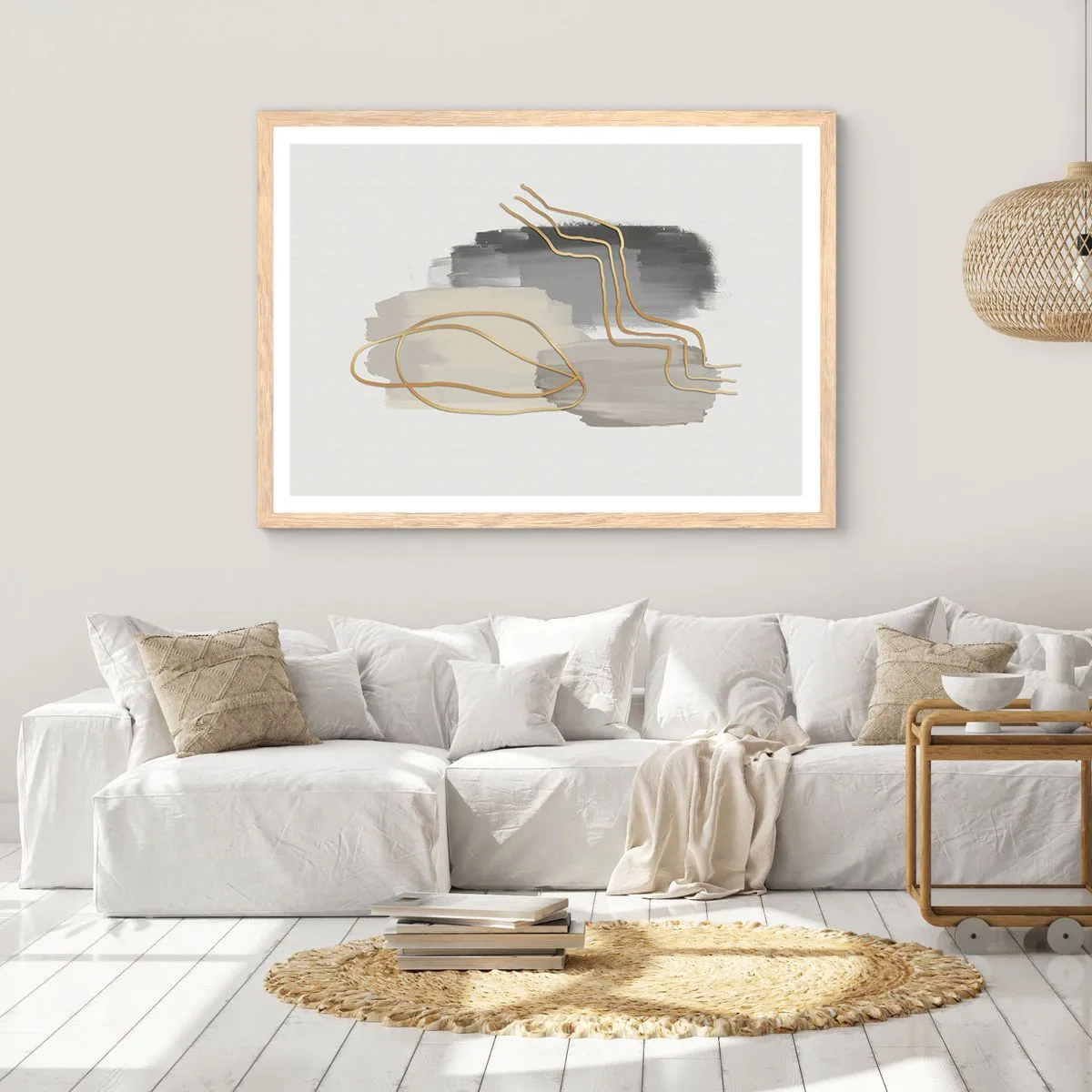 Poster in light oak frame - Persistance and Movement - 91x61 cm