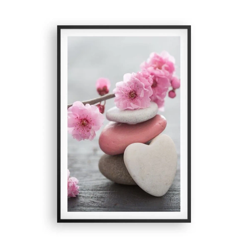 Poster in black frame - Bliss with Cherry Blossom - 61x91 cm