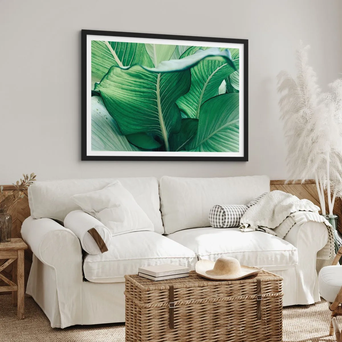 Poster in black frame - Life in Intense Green Colour - 40x30 cm