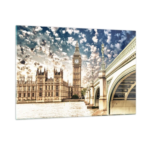 Glass picture - Clouds over the Thames - 120x80 cm