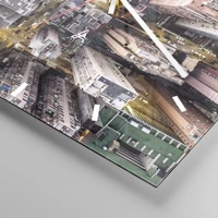 Clock face with lines