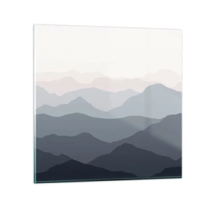 Glass picture - Mountain Waves - 70x70 cm
