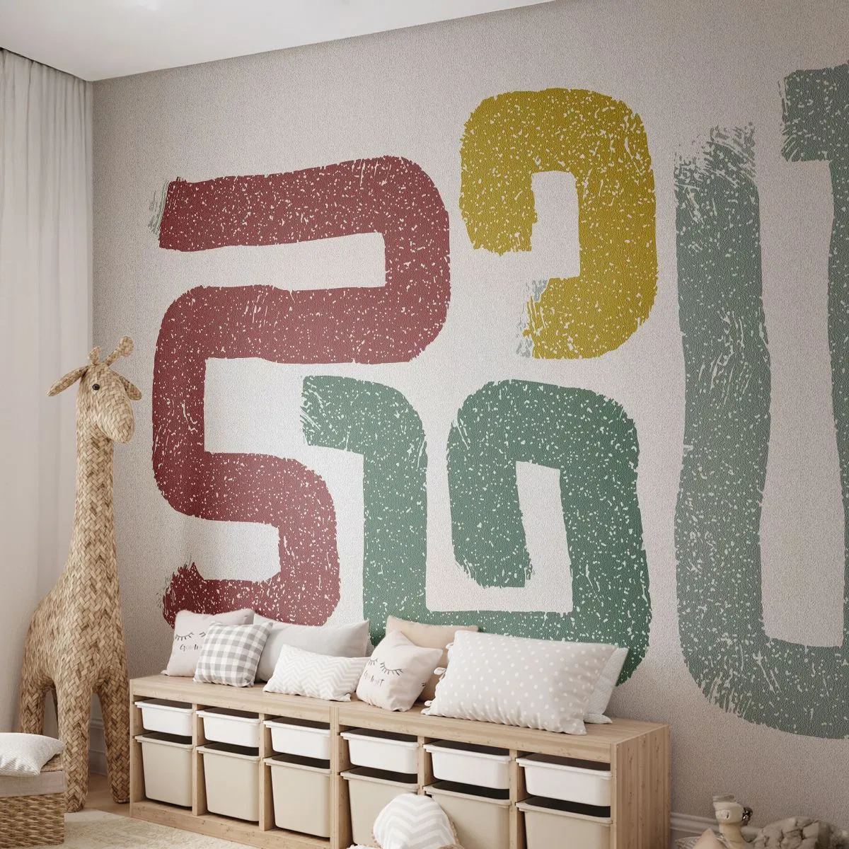 Photo Wallpaper Premium Sand - In an Unknown Language - Piece, Minimalism, Rolling around - 100x70 cm