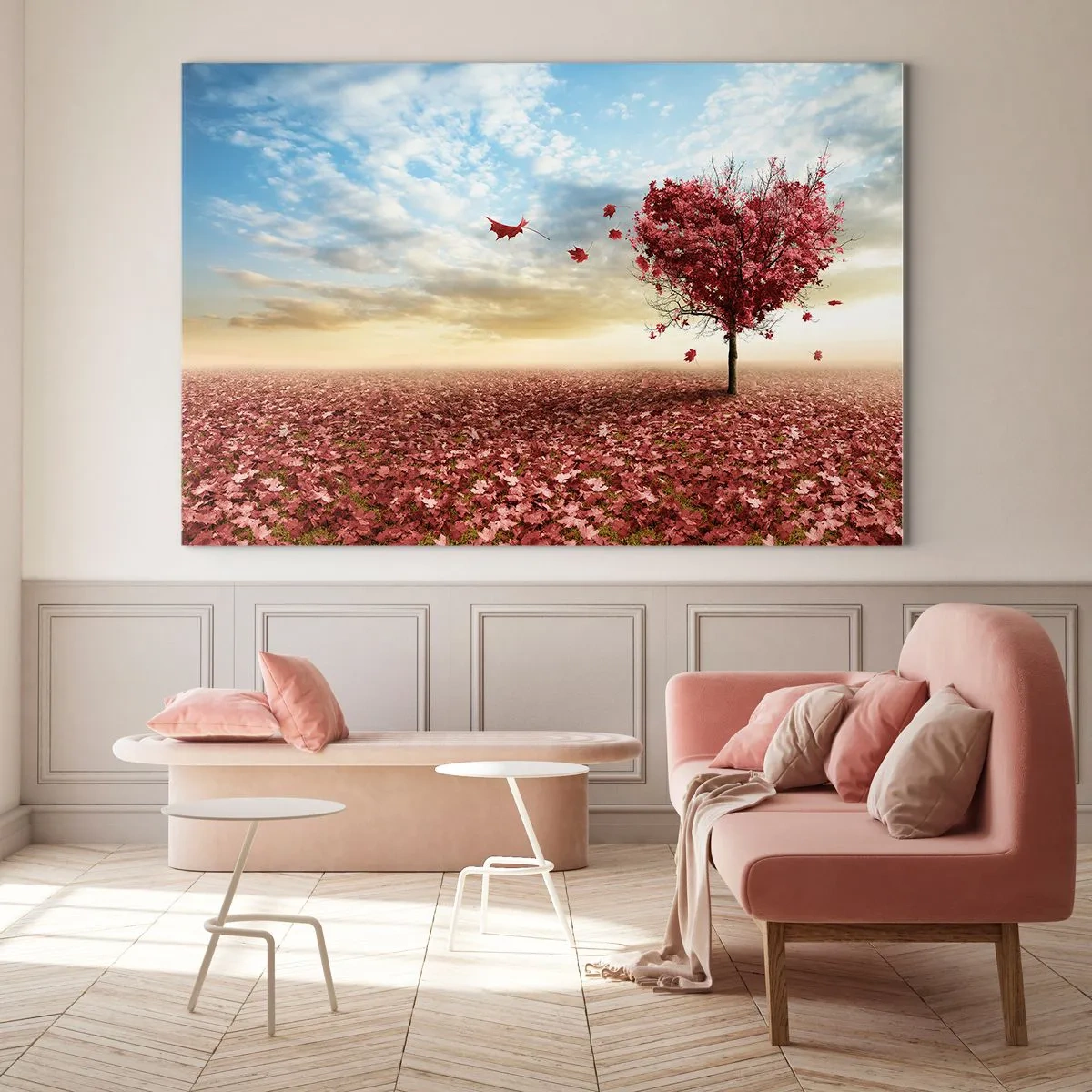Glass picture - Fall in Love with Autumn - 120x80 cm