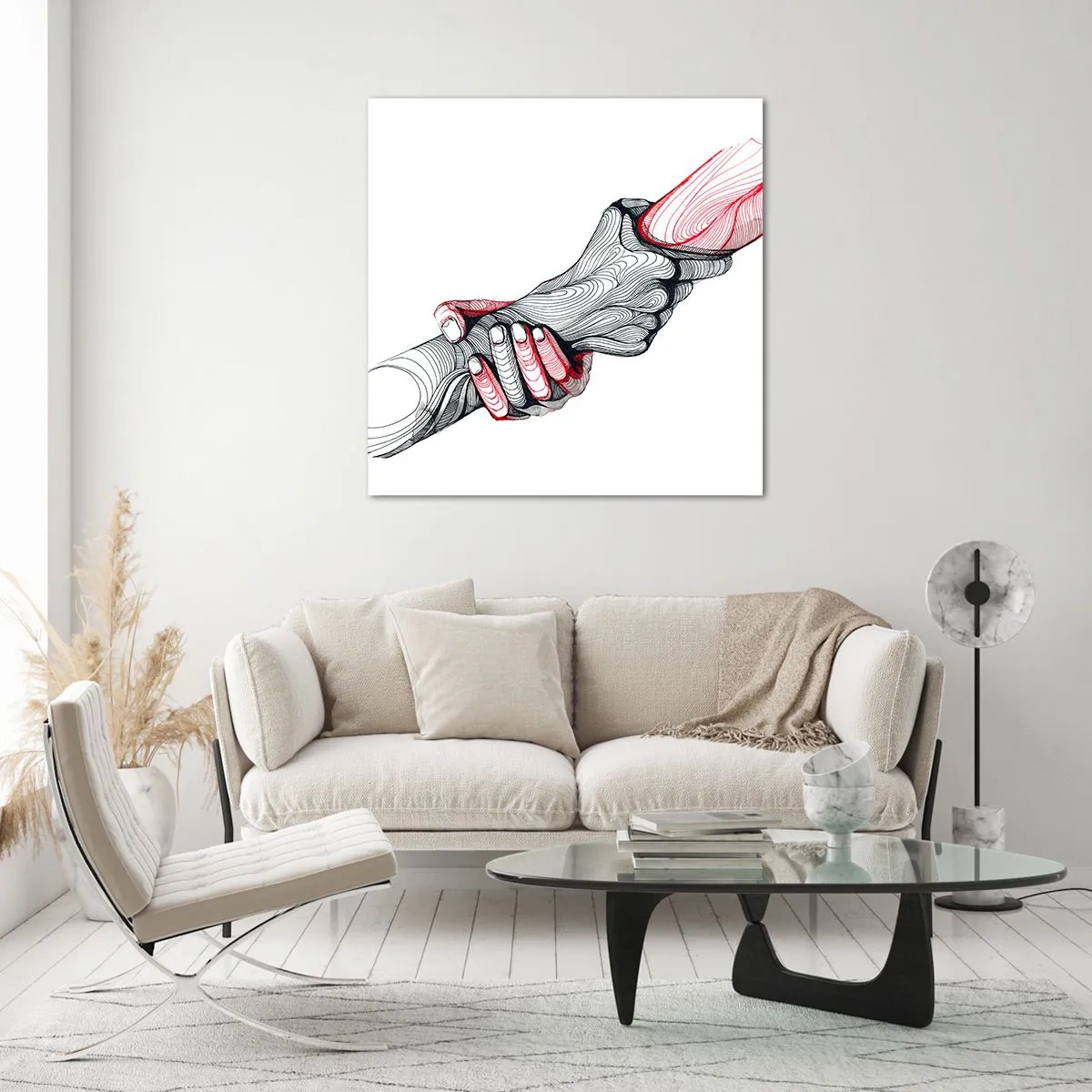 Glass picture - You Are in Good Hands - 70x70 cm