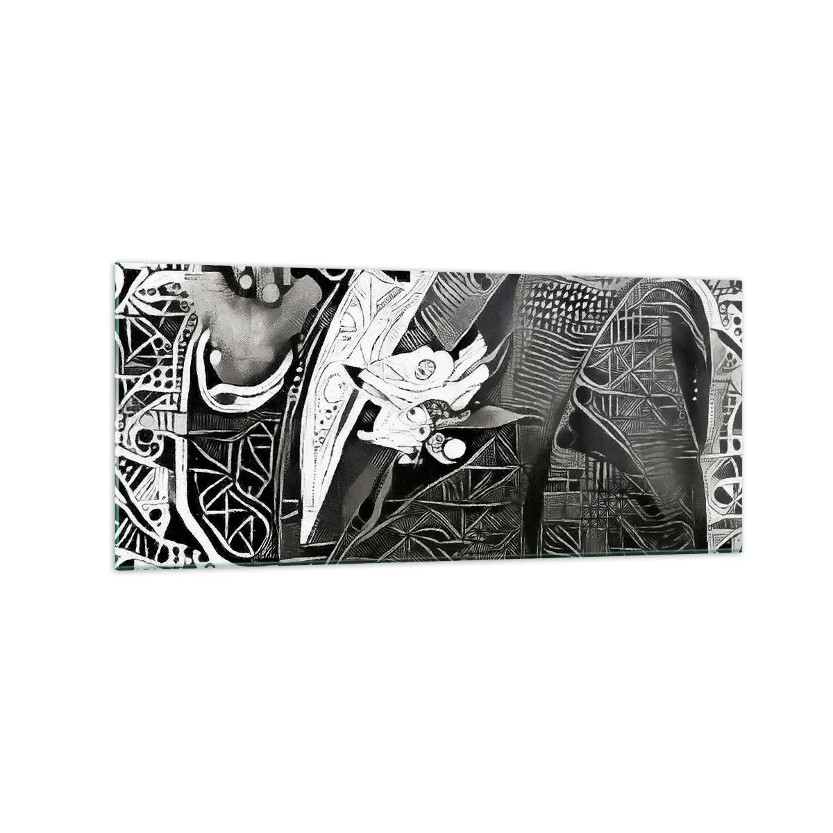 Glass picture - Elegant in Grey - 120x50 cm