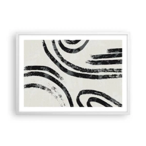 Poster in white frmae - Stopped Half Way - 70x50 cm