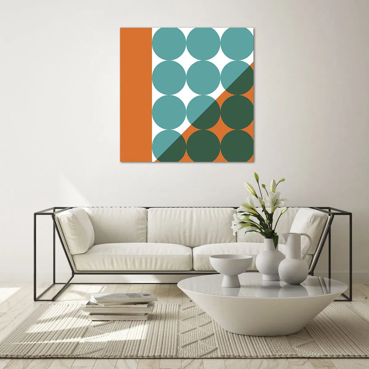 Glass picture - Upwards and Diagonally - 60x60 cm