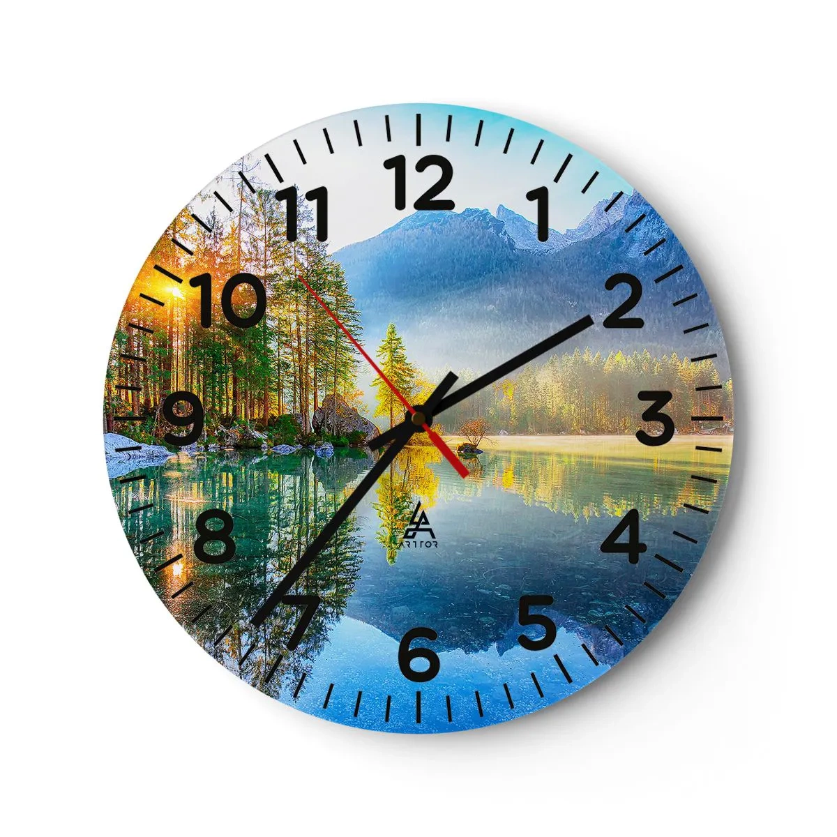 Wall clock - Clock on glass - Majesty and Sweetness - 40x40 cm