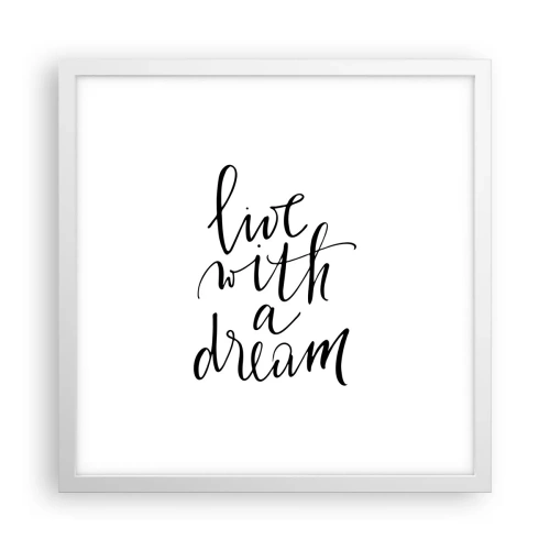 Poster in white frmae - Of Course - 40x40 cm