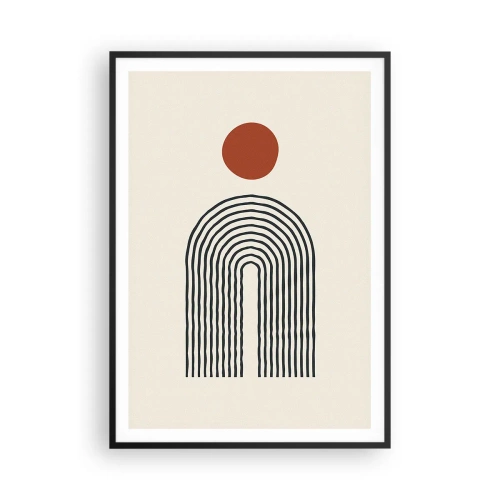 Poster in black frame - Magnetism of Shapes and Colours - 70x100 cm