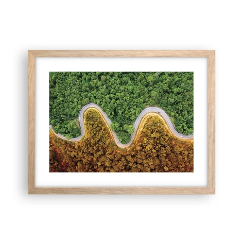 Poster in light oak frame - Borders and Breakthroughs - 40x30 cm