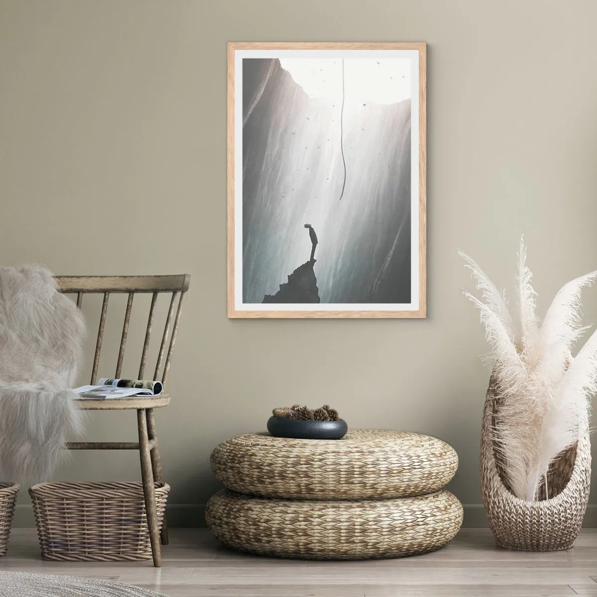 Poster in light oak frame - There Is Always Some Way Out - 30x40 cm