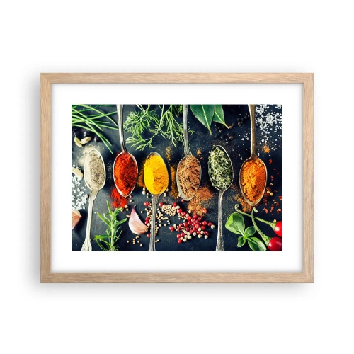 Poster in light oak frame - Culinary Magic - 40x30 cm