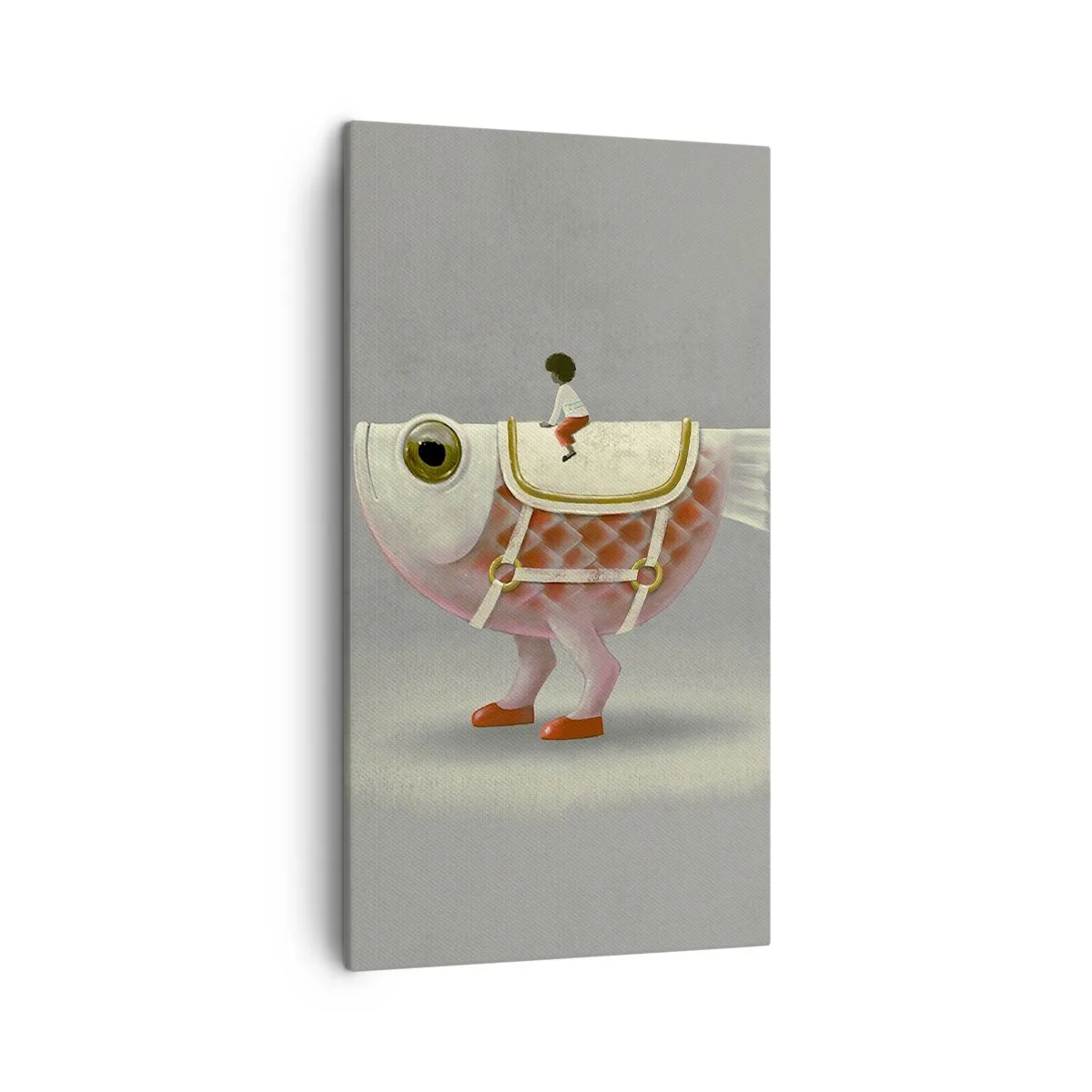 Canvas picture - Fish Jockey - 45x80 cm