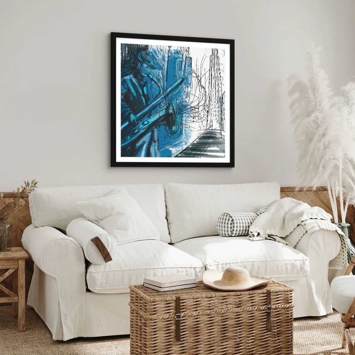Poster in black frame - City Rhapsody - 60x60 cm