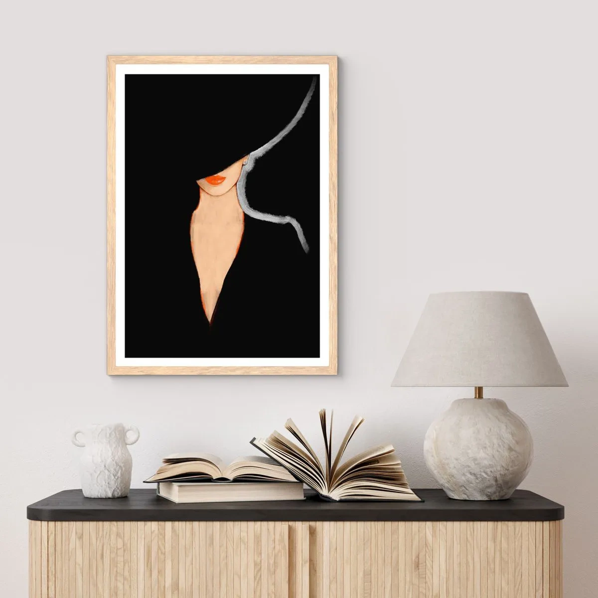 Poster in light oak frame - Elegance and Style - 70x100 cm