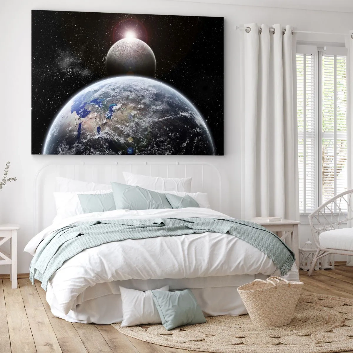 Canvas picture - Space Landscape - Sunrise - 100x70 cm