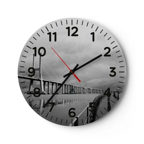 Wall clock - Clock on glass - To Each His Own - 30x30 cm