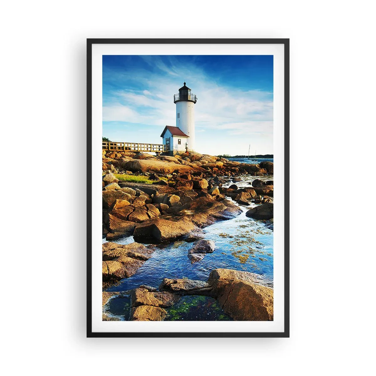 Poster in black frame - Be Home Safe, I Am Waiting - 61x91 cm