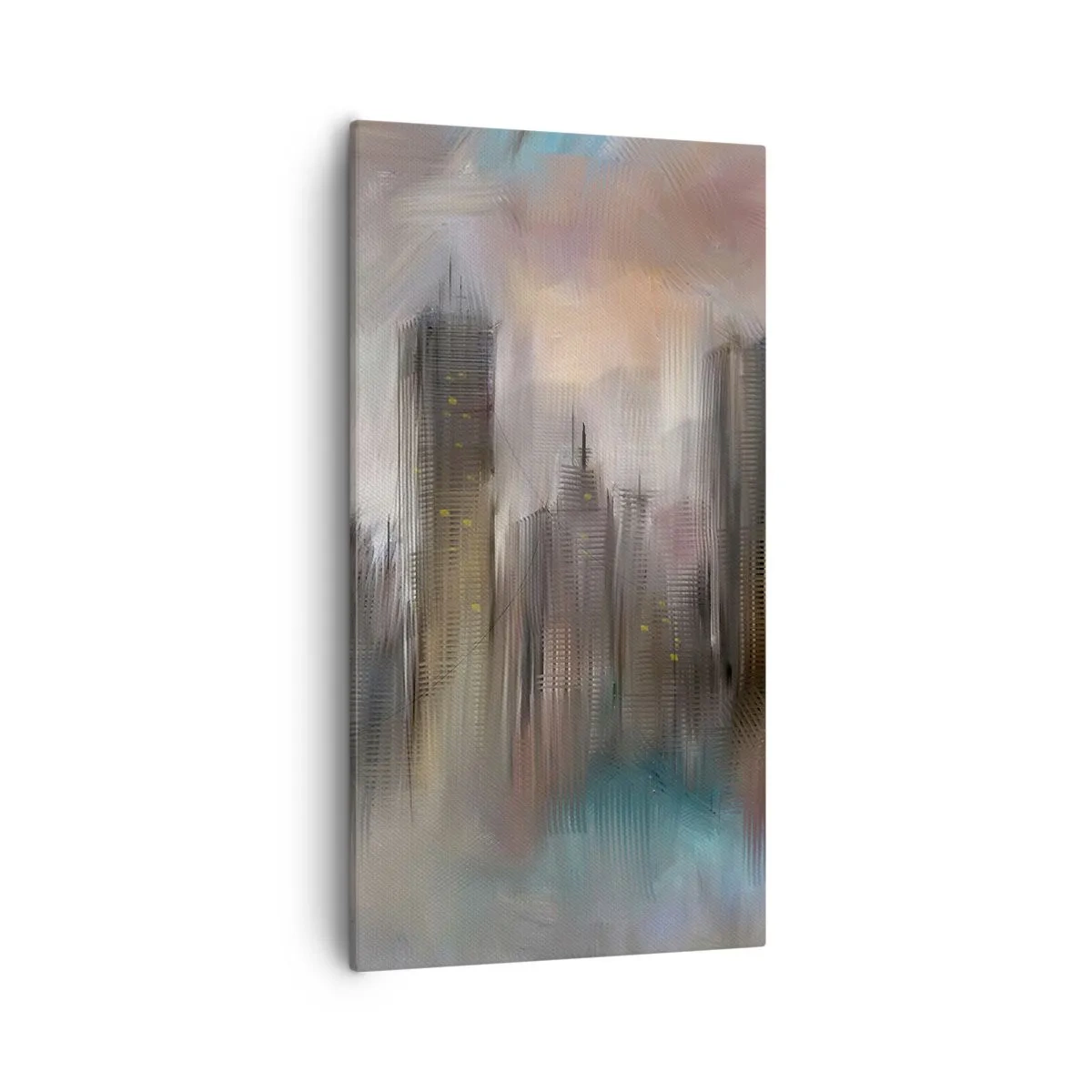 Canvas picture - Composition of Steel, Stone and Fog - 55x100 cm