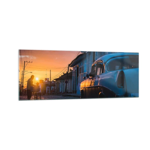 Glass picture - Time Slows Down Here - 140x50 cm