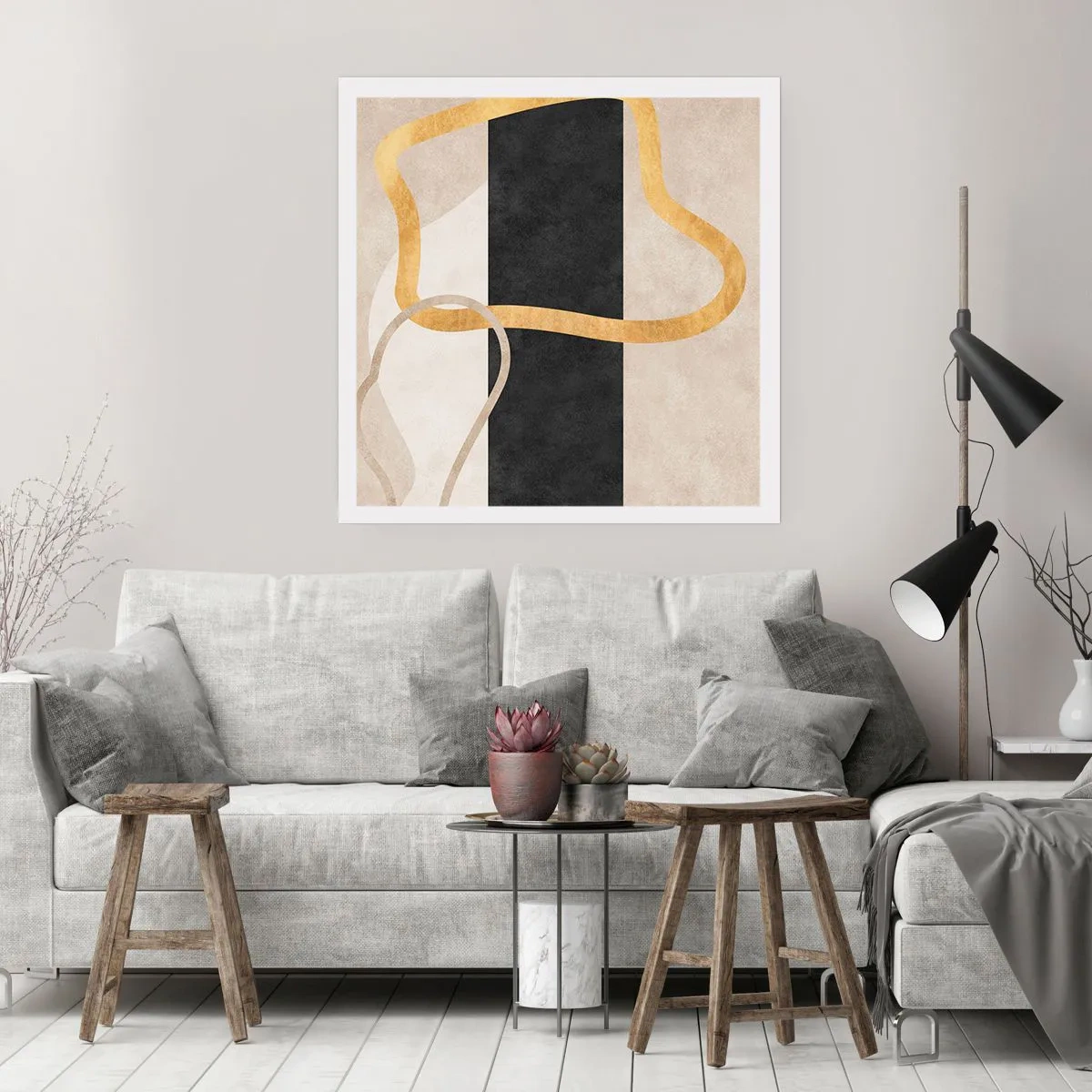 Poster - Shapes in Loops - 40x40 cm