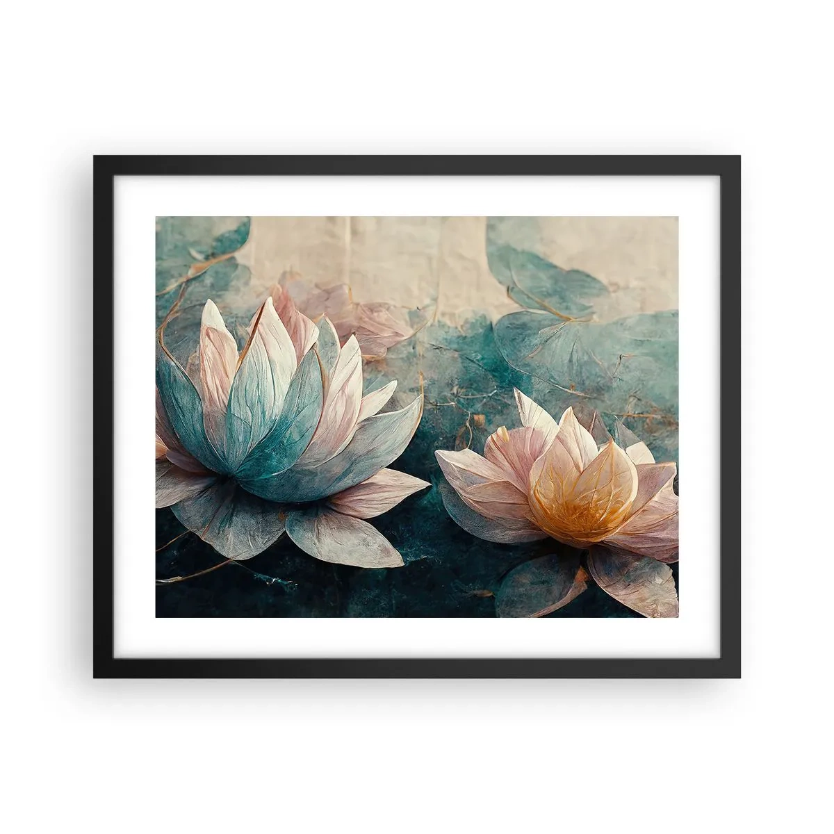 Poster in black frame - Stars of the Lake - 50x40 cm