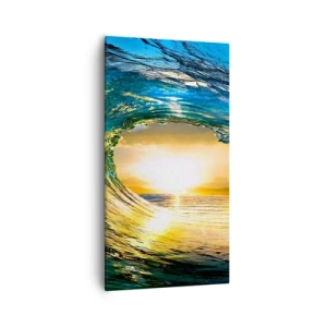 Canvas picture - In an Emerald and Gold Crystal - 55x100 cm