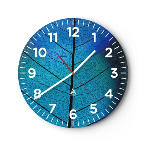 Wall clock - Clock on glass - Intricate Construction - 30x30 cm