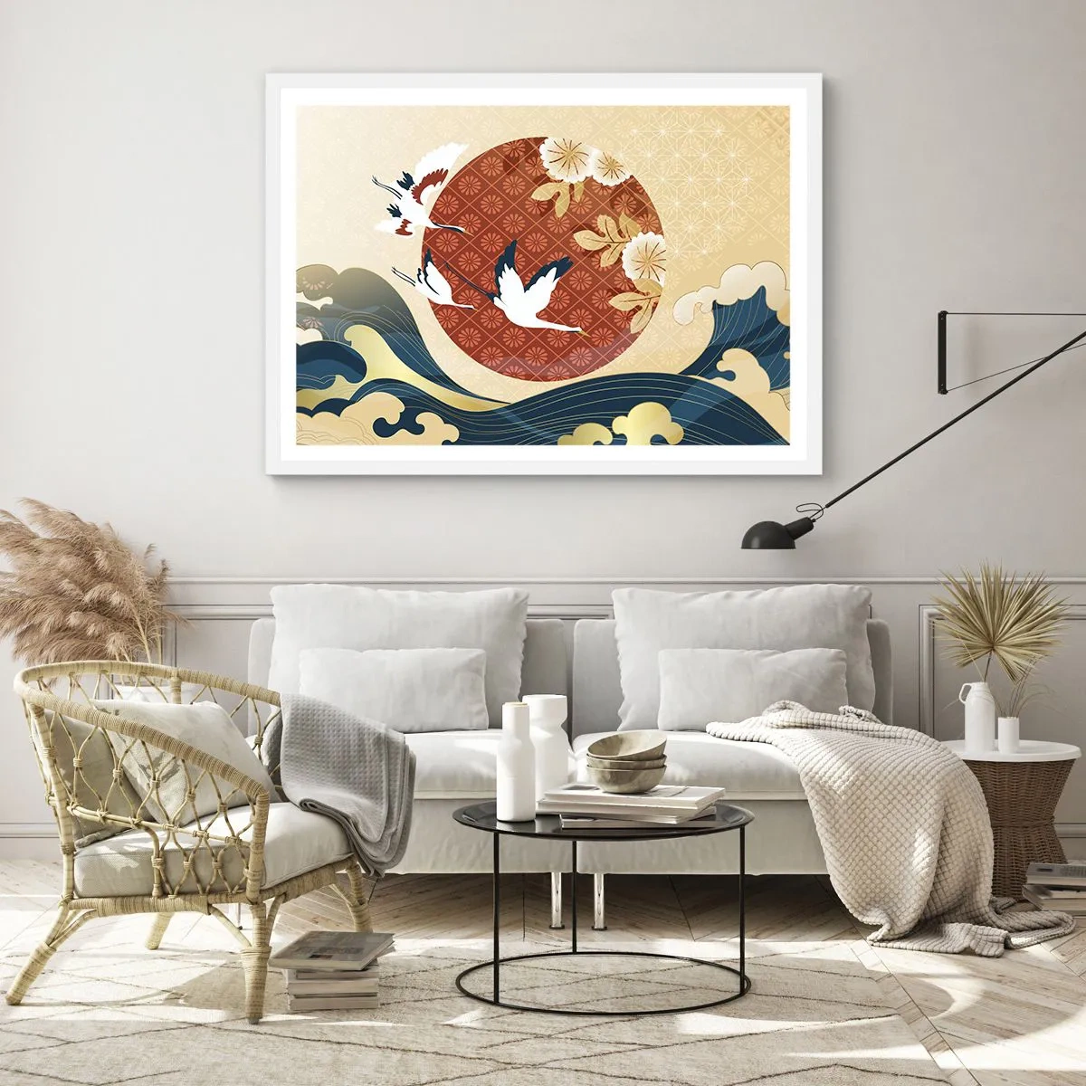 Poster in white frmae - Japanese Tale - 100x70 cm