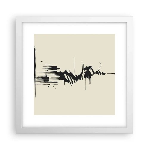 Poster in white frmae - Hasty Abstract - 30x30 cm