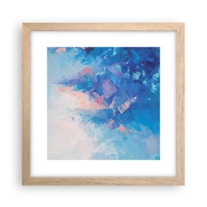 Poster in light oak frame - Winter Abstract - 30x30 cm