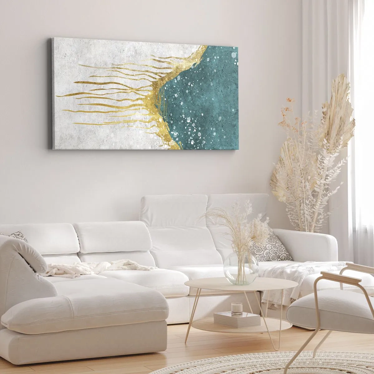 Canvas picture - Golden Tide - 90x30 cm