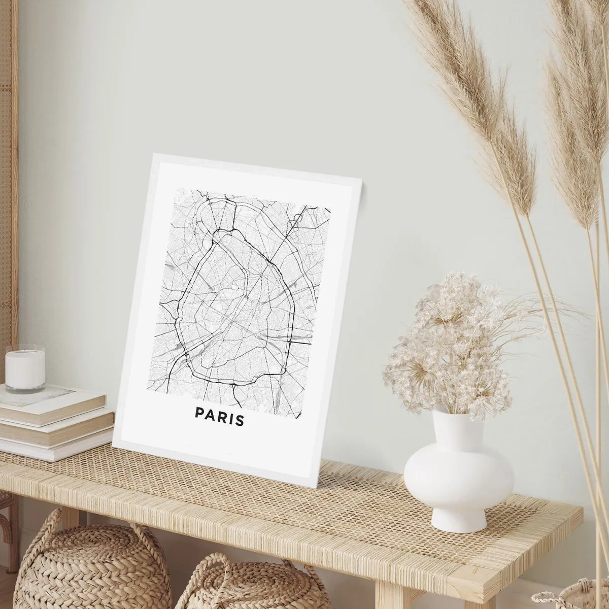 Poster in white frmae - Flower of Paris - 40x50 cm