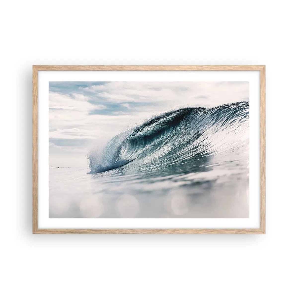 Poster in light oak frame - Water Summit - 70x50 cm