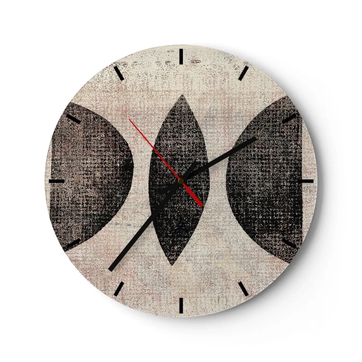Wall clock - Clock on glass - Ethnic Abstraction - 40x40 cm