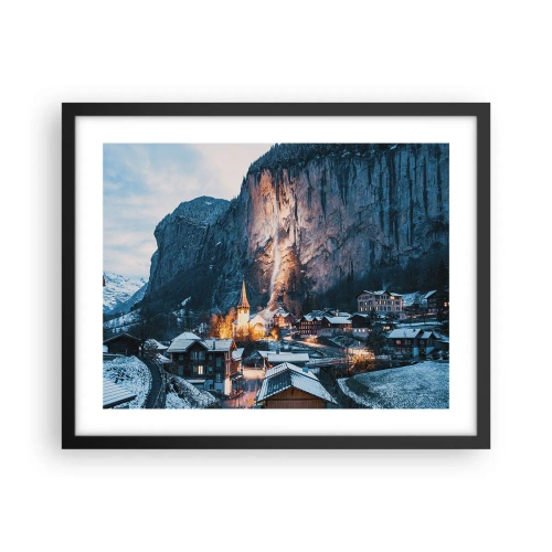 Poster in black frame - Sparkling Winter Spirit - 50x40 cm