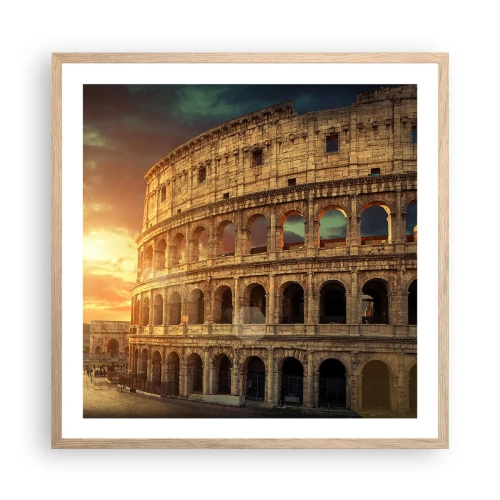 Poster in light oak frame - Colossal Impression - 60x60 cm