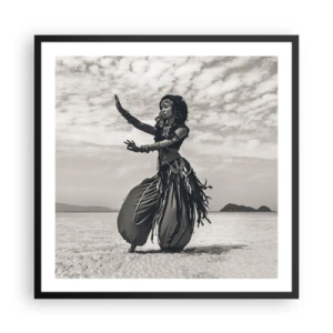Poster in black frame - Dance of Southern Islands - 60x60 cm