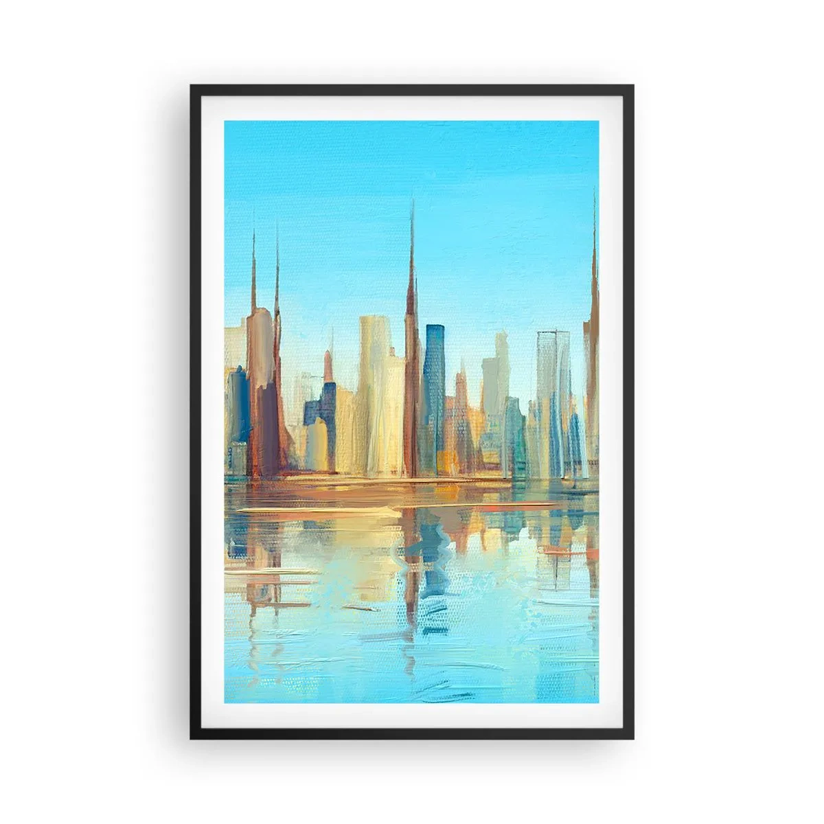 Poster in black frame - Sunny Metropolis - 61x91 cm