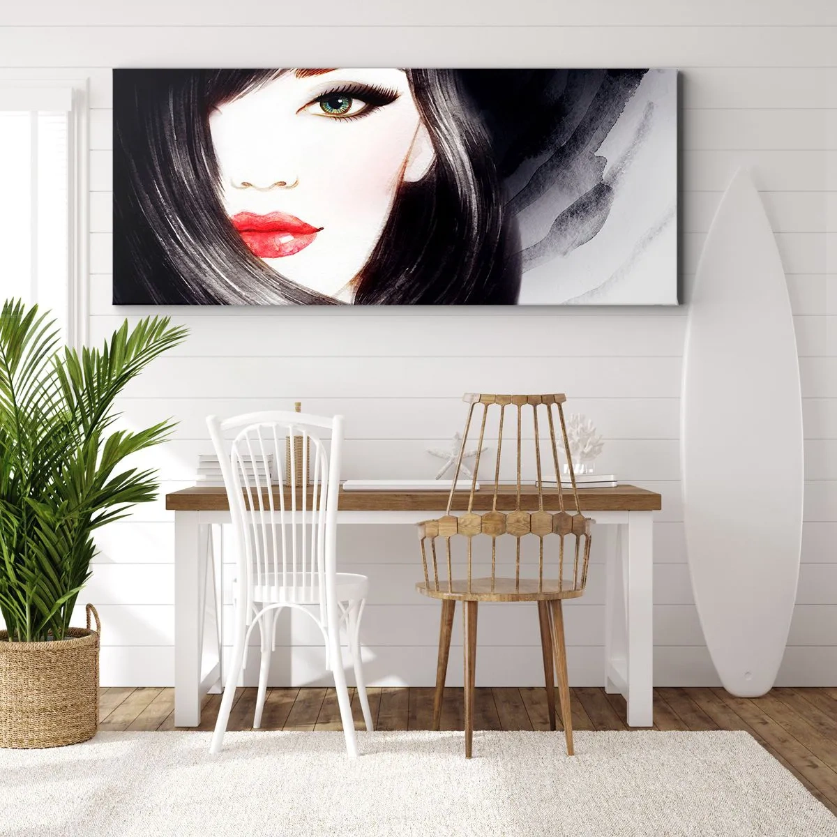 Canvas picture - Sapphire Look - 90x30 cm
